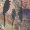 Three Black Birds on Pink